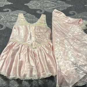 Christian Dior Light Pink Nightgown and Robe set